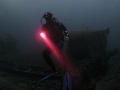   diving wreck Thistlegorm. Diver torch. Thistlegorm torch  
